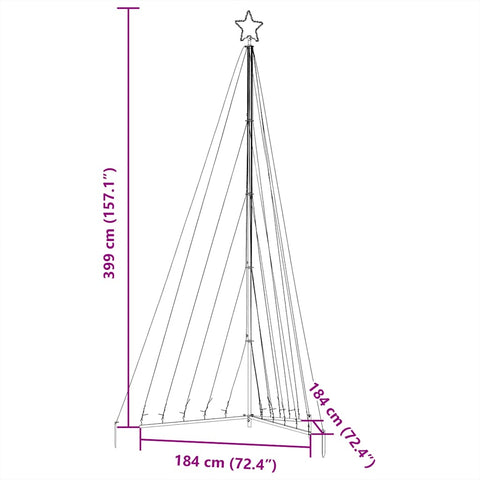 Weihnachtsbaum-Beleuchtung 570 LEDs Warmweiß 400 cm