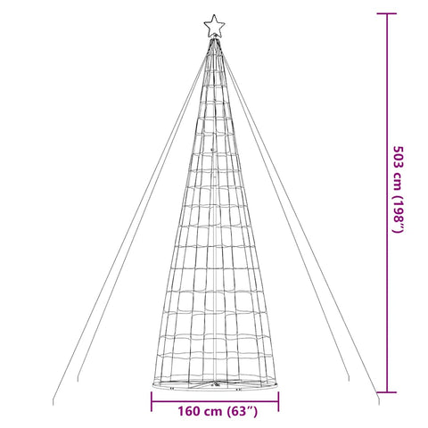 LED Weihnachtsbaum 1534 LEDs Blau 503 cm