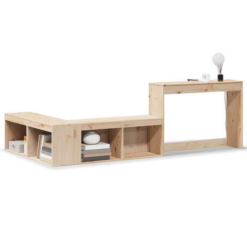 vidaXL Nachttisch mit Schreibtisch 232x122x75 cm Massivholz Kiefer