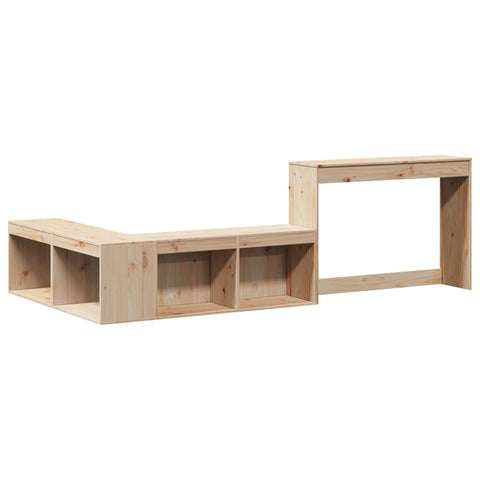 vidaXL Nachttisch mit Schreibtisch 232x122x75 cm Massivholz Kiefer