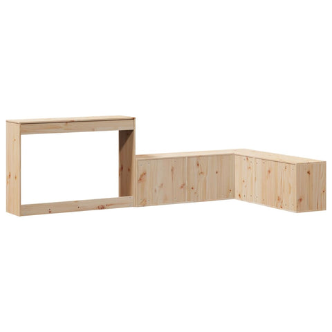 vidaXL Nachttisch mit Schreibtisch 222x107x75 cm Massivholz Kiefer