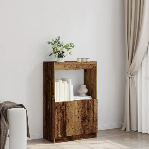 vidaXL Highboard Altholz-Optik 63x33x100 cm Holzwerkstoff