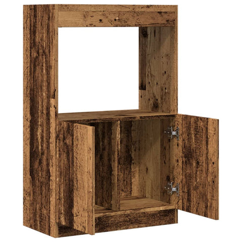 vidaXL Highboard Altholz-Optik 63x33x100 cm Holzwerkstoff