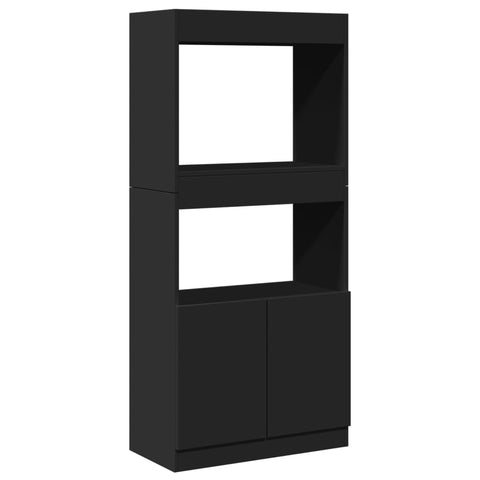 vidaXL Highboard Schwarz 63x33x140 cm Holzwerkstoff