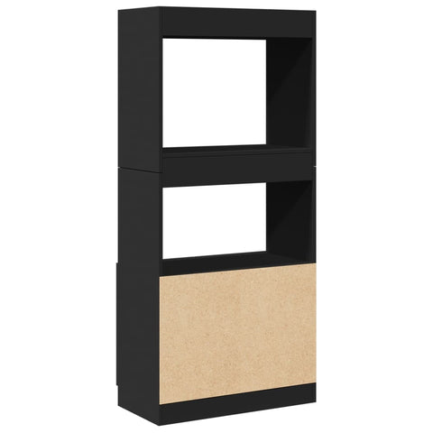 vidaXL Highboard Schwarz 63x33x140 cm Holzwerkstoff