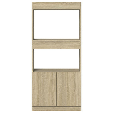 vidaXL Highboard Sonoma-Eiche 63x33x140 cm Holzwerkstoff