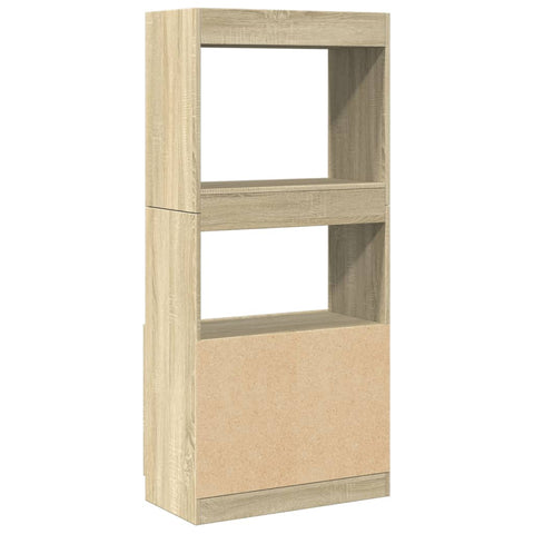 vidaXL Highboard Sonoma-Eiche 63x33x140 cm Holzwerkstoff