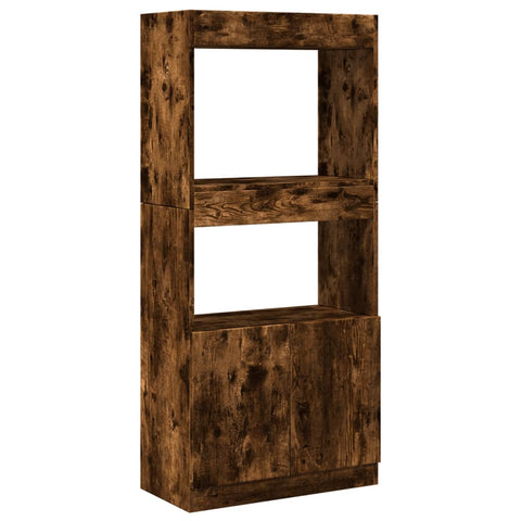 vidaXL Highboard Räuchereiche 63x33x140 cm Holzwerkstoff