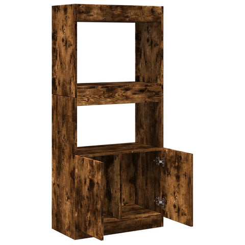 vidaXL Highboard Räuchereiche 63x33x140 cm Holzwerkstoff