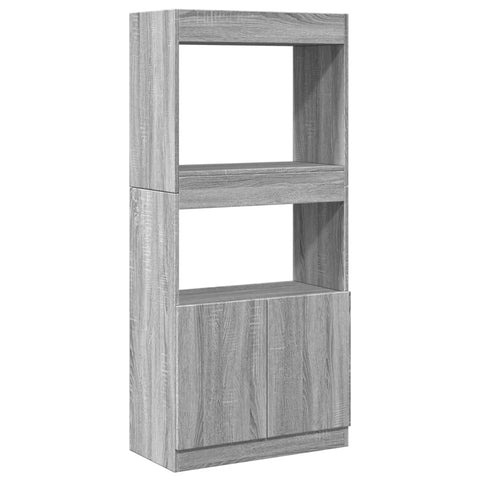 vidaXL Highboard Grau Sonoma 63x33x140 cm Holzwerkstoff