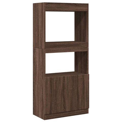 vidaXL Highboard Braun Eichen-Optik 63x33x140 cm Holzwerkstoff