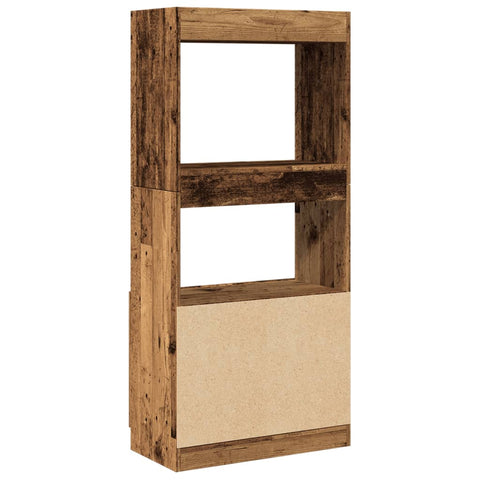 vidaXL Highboard Altholz-Optik 63x33x140 cm Holzwerkstoff