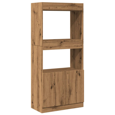 vidaXL Highboard Artisan-Eiche 63x33x140 cm Holzwerkstoff