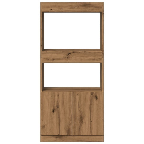 vidaXL Highboard Artisan-Eiche 63x33x140 cm Holzwerkstoff