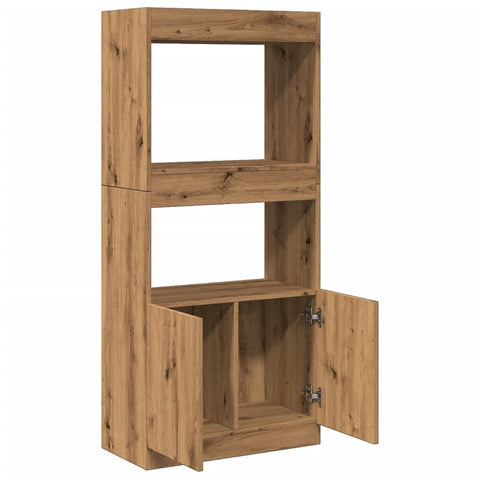 vidaXL Highboard Artisan-Eiche 63x33x140 cm Holzwerkstoff