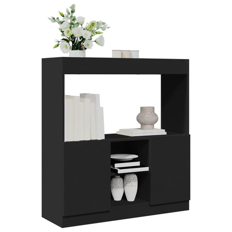 vidaXL Highboard Schwarz 92x33x100 cm Holzwerkstoff