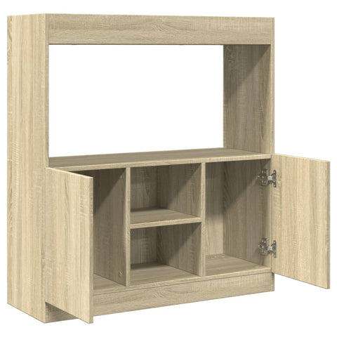 vidaXL Highboard Sonoma-Eiche 92x33x100 cm Holzwerkstoff