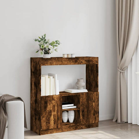 vidaXL Highboard Räuchereiche 92x33x100 cm Holzwerkstoff