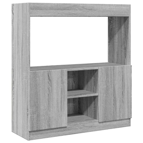 vidaXL Highboard Grau Sonoma 92x33x100 cm Holzwerkstoff