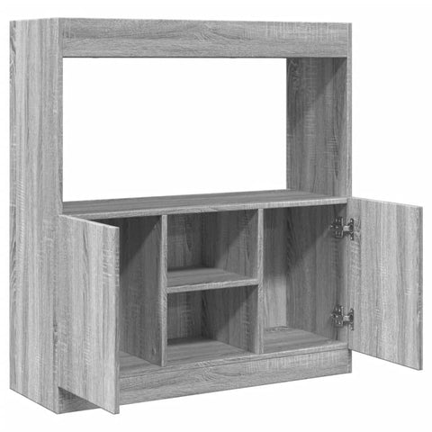 vidaXL Highboard Grau Sonoma 92x33x100 cm Holzwerkstoff