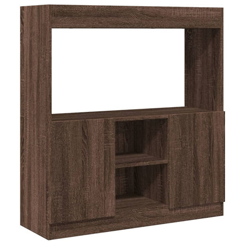 vidaXL Highboard Braun Eichen-Optik 92x33x100 cm Holzwerkstoff