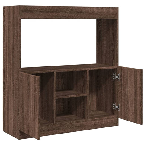 vidaXL Highboard Braun Eichen-Optik 92x33x100 cm Holzwerkstoff