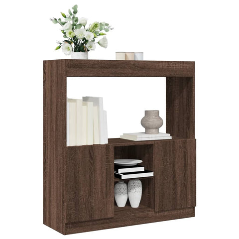 vidaXL Highboard Braun Eichen-Optik 92x33x100 cm Holzwerkstoff