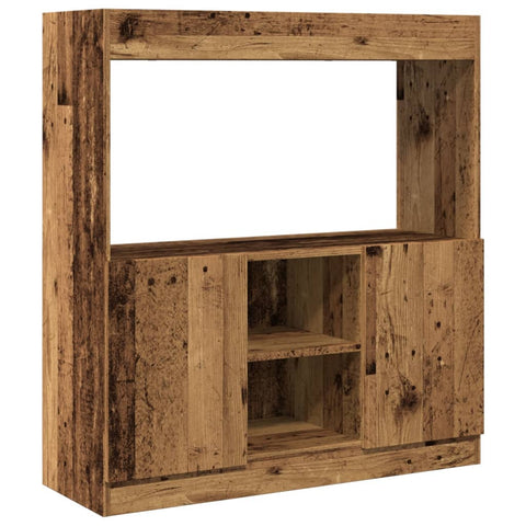 vidaXL Highboard Altholz-Optik 92x33x100 cm Holzwerkstoff