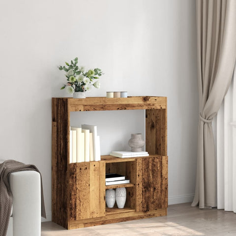 vidaXL Highboard Altholz-Optik 92x33x100 cm Holzwerkstoff