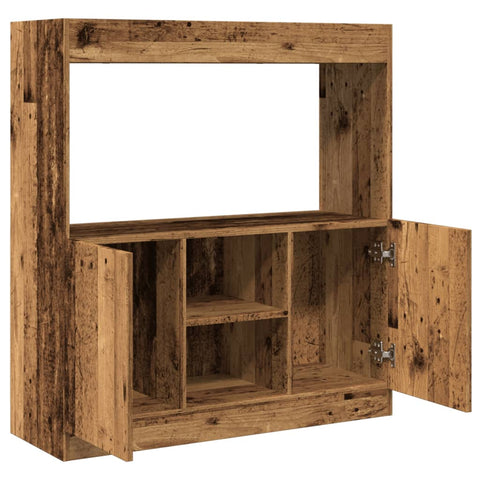 vidaXL Highboard Altholz-Optik 92x33x100 cm Holzwerkstoff