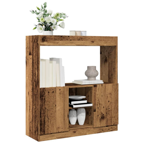 vidaXL Highboard Altholz-Optik 92x33x100 cm Holzwerkstoff