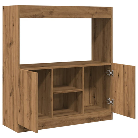 vidaXL Highboard Artisan-Eiche 92x33x100 cm Holzwerkstoff