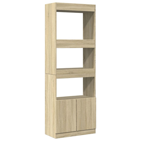 vidaXL Highboard 63x33x180 cm Sonoma-Eiche Holzwerkstoff