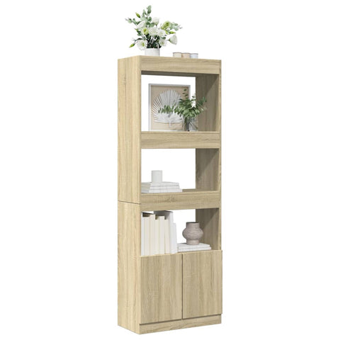 vidaXL Highboard 63x33x180 cm Sonoma-Eiche Holzwerkstoff