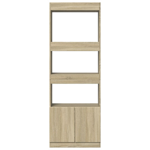 vidaXL Highboard 63x33x180 cm Sonoma-Eiche Holzwerkstoff