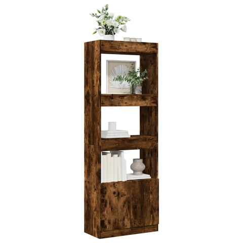 vidaXL Highboard 63x33x180 cm Räuchereiche Holzwerkstoff