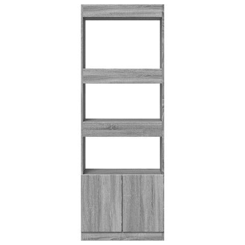 vidaXL Highboard 63x33x180 cm Grau Sonoma Holzwerkstoff