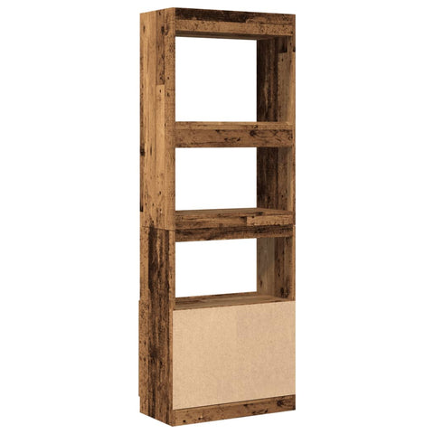 vidaXL Highboard Altholz-Optik 63x33x180 cm Holzwerkstoff