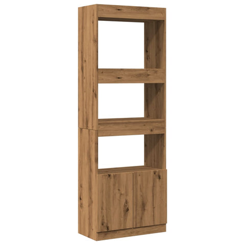 vidaXL Highboard Artisan-Eiche 63x33x180 cm Holzwerkstoff