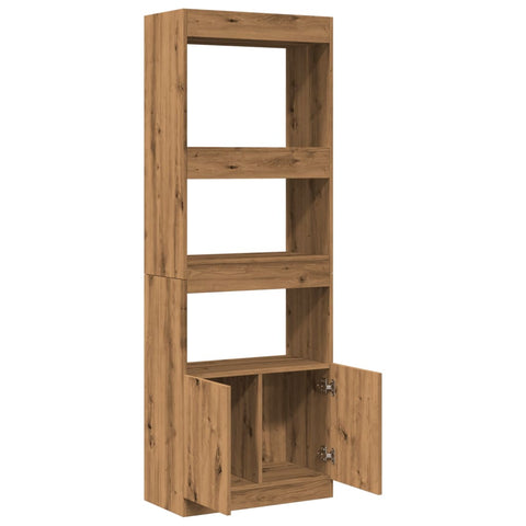 vidaXL Highboard Artisan-Eiche 63x33x180 cm Holzwerkstoff