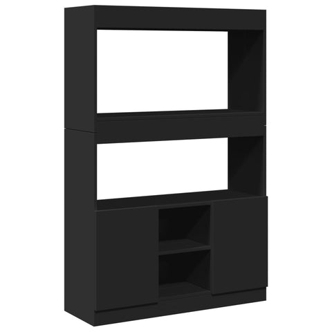 vidaXL Highboard Schwarz 92x33x140 cm Holzwerkstoff