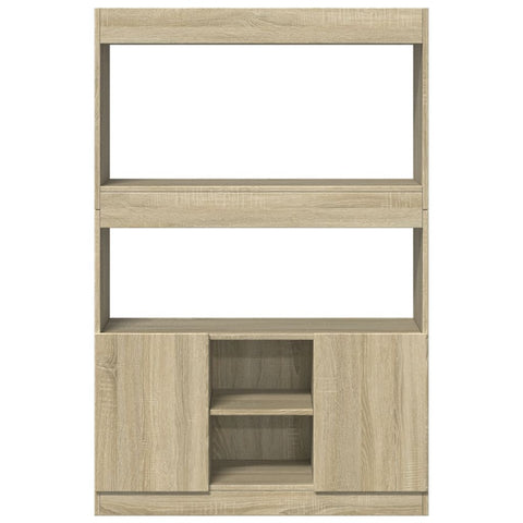 vidaXL Highboard Sonoma-Eiche 92x33x140 cm Holzwerkstoff