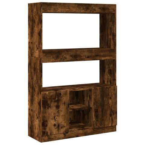 vidaXL Highboard Räuchereiche 92x33x140 cm Holzwerkstoff