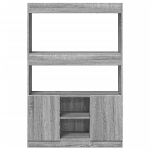 vidaXL Highboard Grau Sonoma 92x33x140 cm Holzwerkstoff