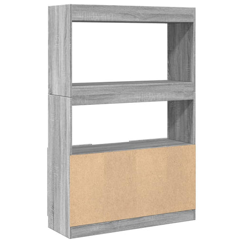 vidaXL Highboard Grau Sonoma 92x33x140 cm Holzwerkstoff