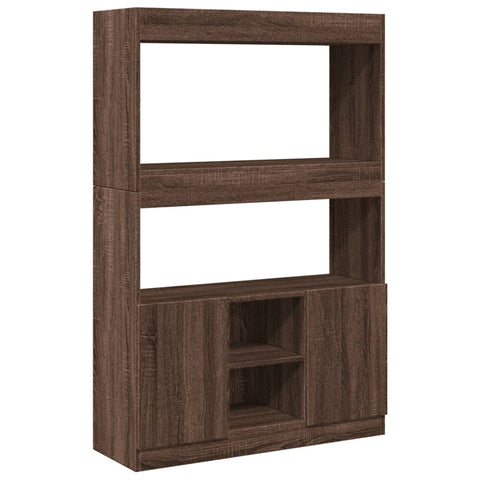 vidaXL Highboard Braun Eichen-Optik 92x33x140 cm Holzwerkstoff