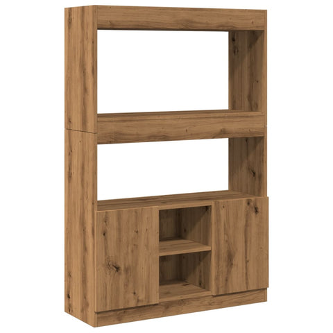 vidaXL Highboard Artisan-Eiche 92x33x140 cm Holzwerkstoff