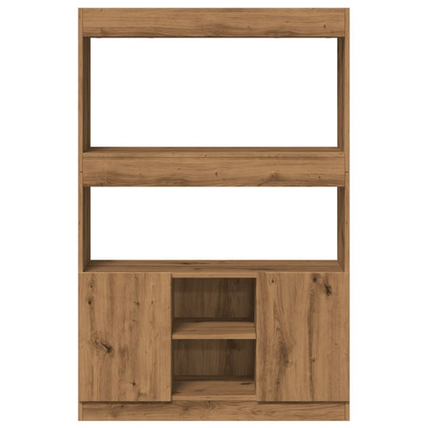 vidaXL Highboard Artisan-Eiche 92x33x140 cm Holzwerkstoff