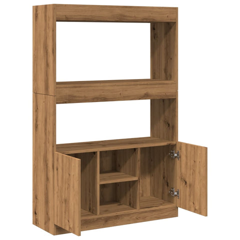 vidaXL Highboard Artisan-Eiche 92x33x140 cm Holzwerkstoff