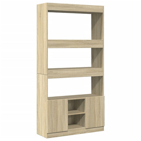 vidaXL Highboard Sonoma-Eiche 92x33x180 cm Holzwerkstoff